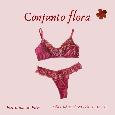 ✿ Conjunto Flora —Corpiño Clara & Less Hibiscus