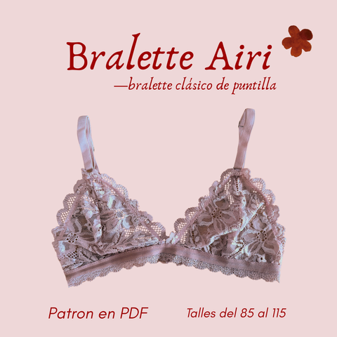 ✿ Molde PDF —Bralette Airi clásico en puntilla