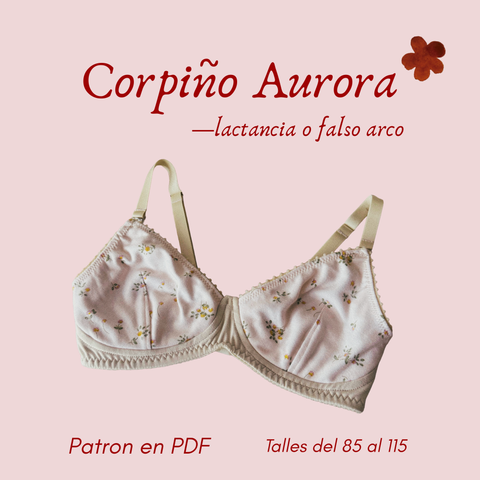 ✿ Molde PDF —Corpiño Aurora Lactancia / falso arco