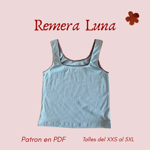 ✿ Molde PDF —Remera Luna