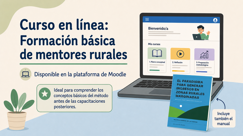 Curso en línea: Formación básica de mentores rurales. Incluye manual.