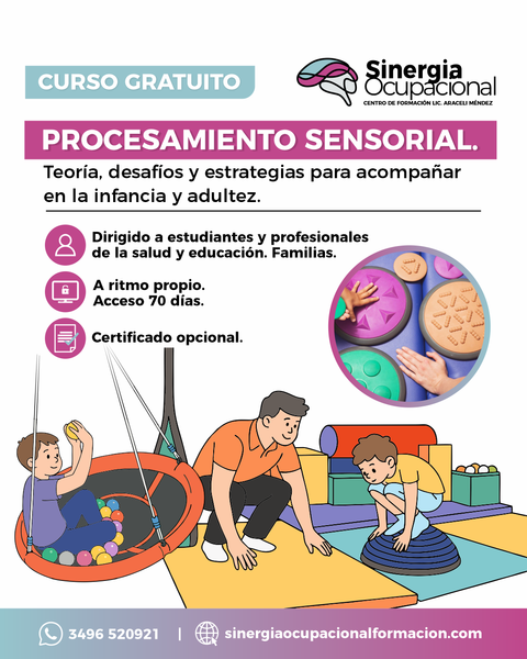 Curso Gratuito: Procesamiento Sensorial. Teoría, desafíos y estrategias.