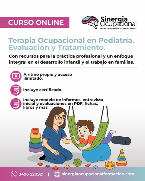 Curso Terapia Ocupacional en Pediatría. Evaluación y tratamiento. 