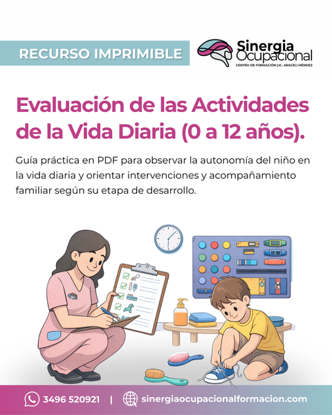 Recurso evaluación de Actividades de la Vida Diaria (0 a 12 años)