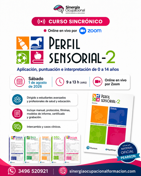 Curso en vivo | Perfil Sensorial-2 (0 a 14 años) | 