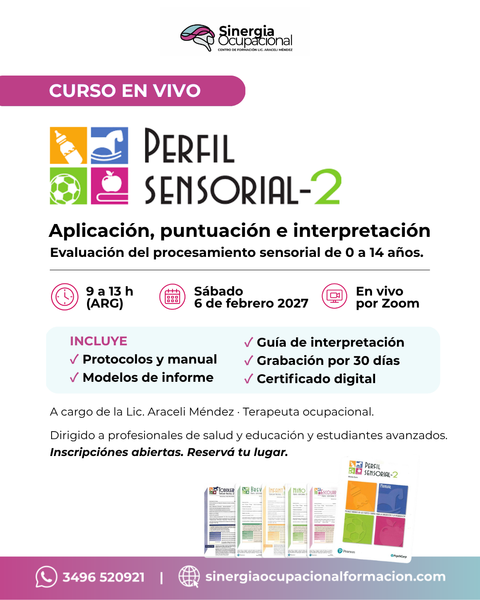 Curso en vivo | Perfil Sensorial-2 | sáb 6 de febrero 2027
