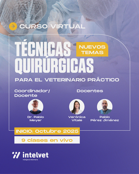 FINALIZADO! Curso de Técnicas Quirúrgicas para el Veterinario Práctico 2025. Coordina Dr. Pablo Meyer
