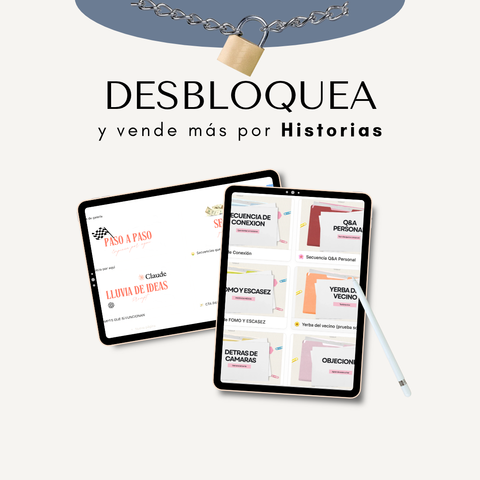Desbloquea y vende más por Historias