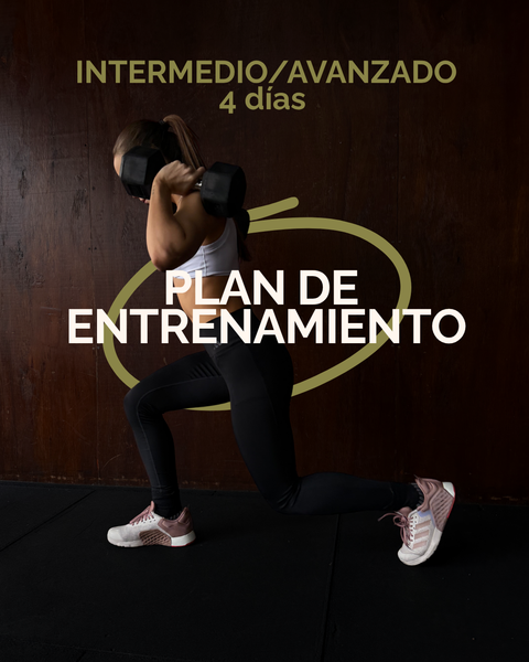 Planificación de Entrenamiento - Intermedio/Avanzado 4 días