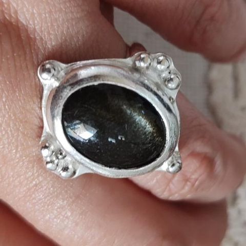 Anillo PLATA y Ónix