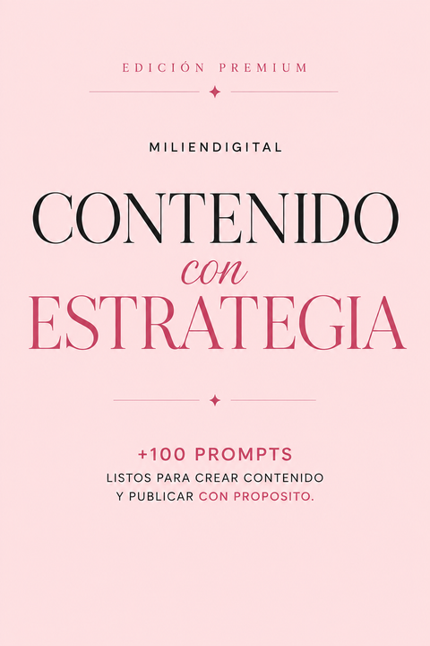 PROMPT STUDIO:+100 PROMPTS LISTOS PARA CREAR CONTENIDO CON ESTRATEGIA. 