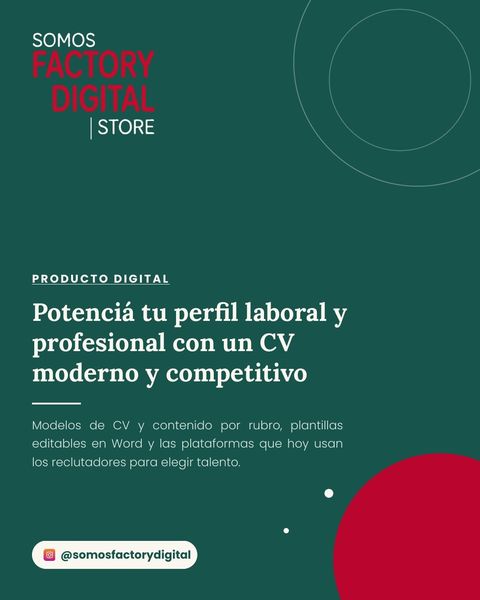 Potenciá tu perfil laboral y profesional con un CV moderno y competitivo