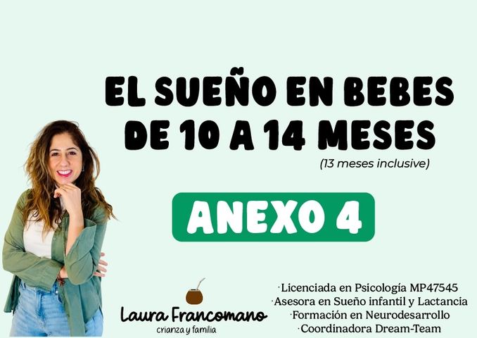 Anexo 4: El sueño en bebés de 10 a 14 meses (13 meses inclusive)