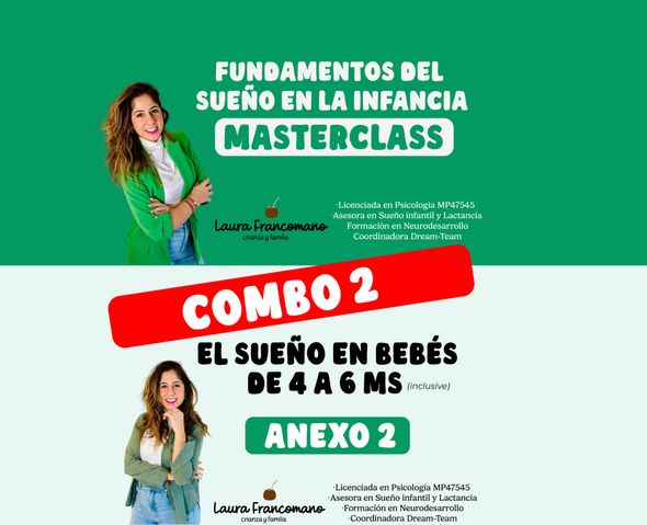Combo 2 masterclass + Anexo 2 (bebés de 4 a 6 meses inclusive)