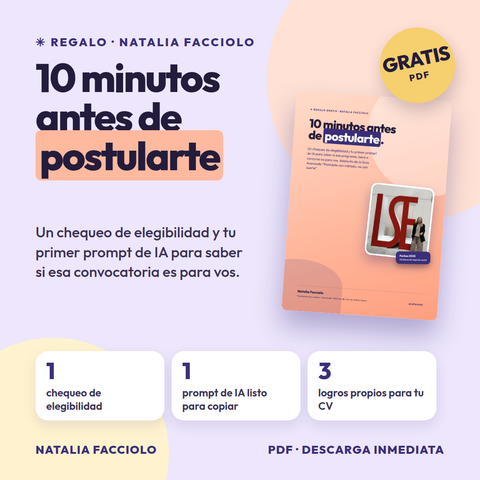 Regalo 10 minutos antes de postularte gratis