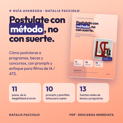 Guía Avanzada: Postulate con método, no con suerte
