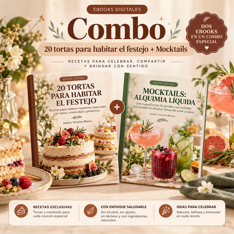 Combo Mocktails + 20 tortas para habitar el festejo