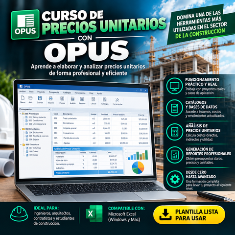 Curso de Precios Unitarios con Opus