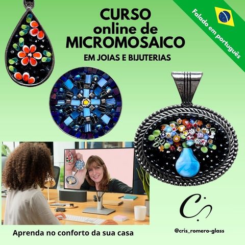 CURSO DE MICROMOSAICO EM JOIAS E BIJUTERIAS _ Em português