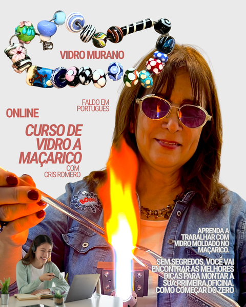 CURSO DE VIDRO A MAÇARICO _ Falado em português