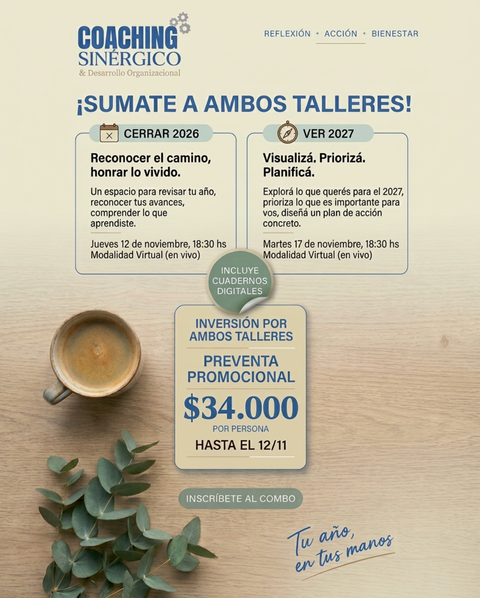 Combo 2 Talleres: CERRAR 2026 + VER 2027